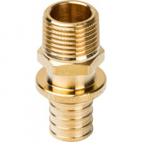 STOUT  Переходник с наружной резьбой 20xR 1/2" для труб из сшитого полиэтилена аксиальный